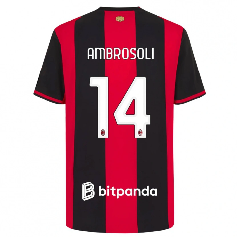 Danxen Kinder Pietro Ambrosoli #14 Rot Schwarz Weiß Heimtrikot Trikot 2026/27 T-Shirt Österreich