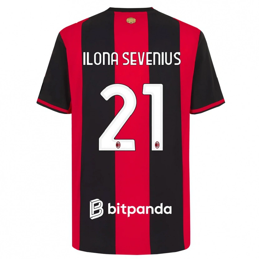 Danxen Kinder Oona Ilona Sevenius #21 Rot Schwarz Weiß Heimtrikot Trikot 2026/27 T-Shirt Österreich