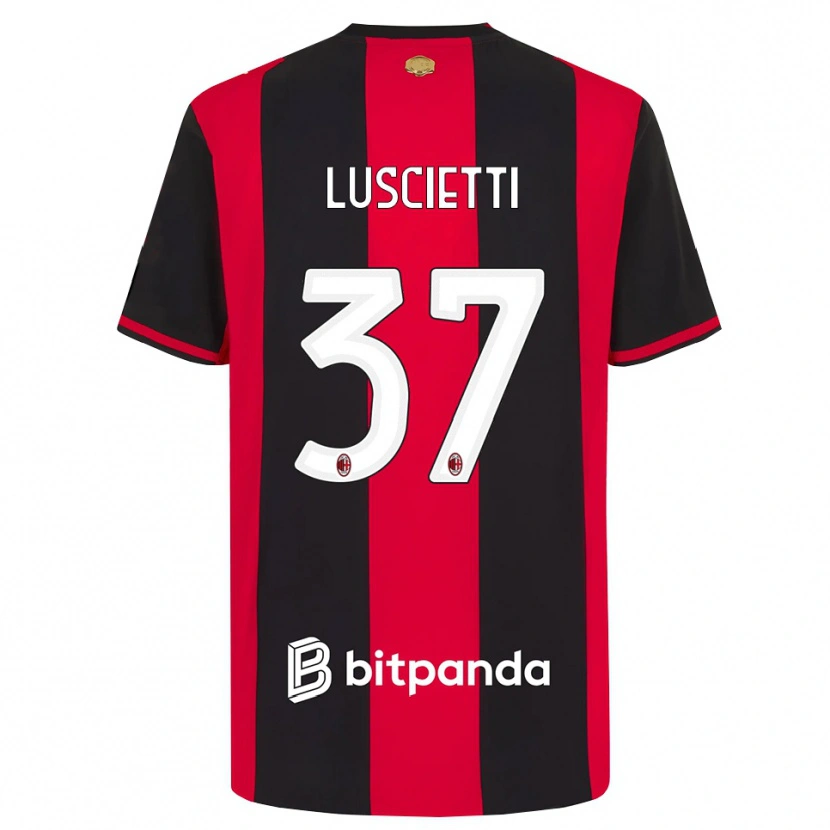 Danxen Kinder Abebe Luscietti #37 Rot Schwarz Weiß Heimtrikot Trikot 2026/27 T-Shirt Österreich