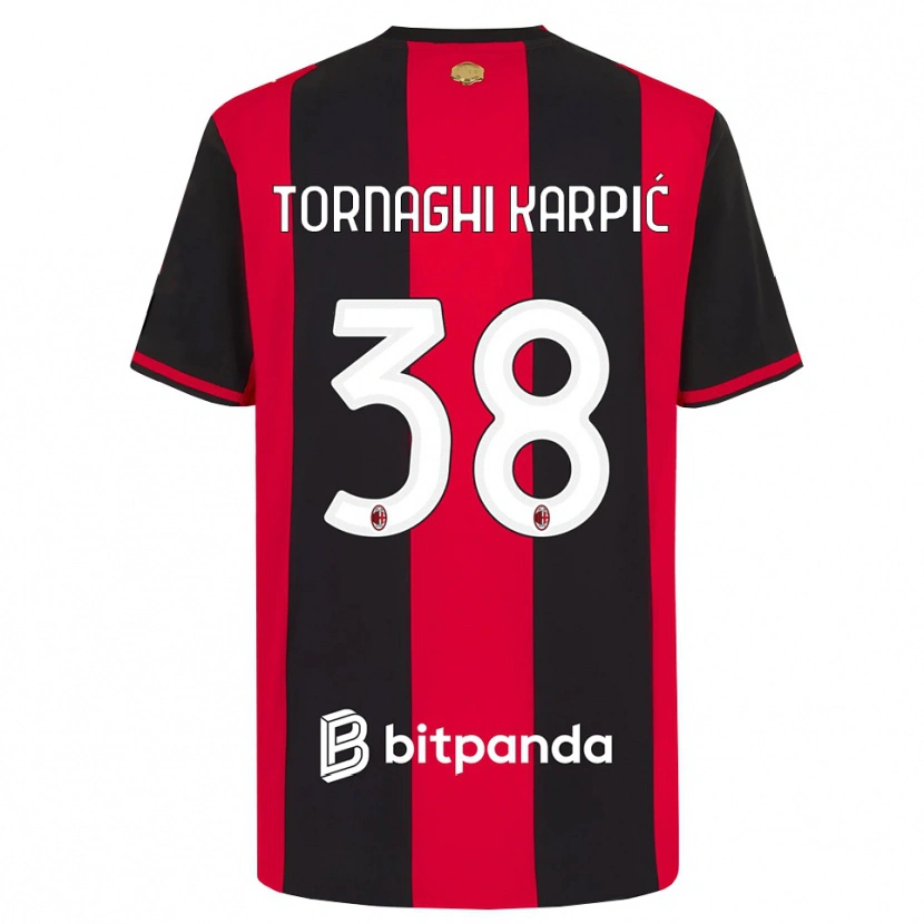Danxen Kinder Lavinia Tornaghi Karpić #38 Rot Schwarz Weiß Heimtrikot Trikot 2026/27 T-Shirt Österreich