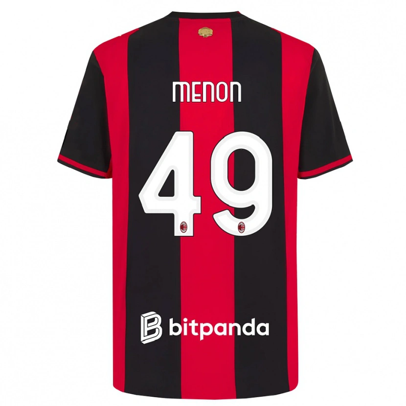 Danxen Kinder Luca Menon #49 Rot Schwarz Weiß Heimtrikot Trikot 2026/27 T-Shirt Österreich