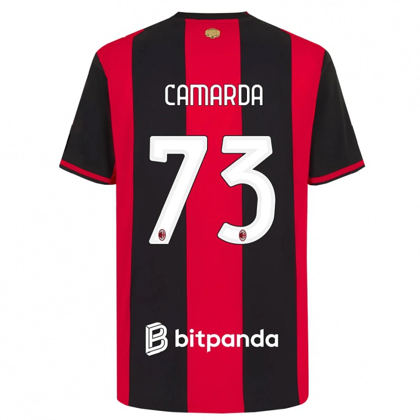 Danxen Kinder Francesco Camarda #73 Rot Schwarz Weiß Heimtrikot Trikot 2026/27 T-Shirt Österreich