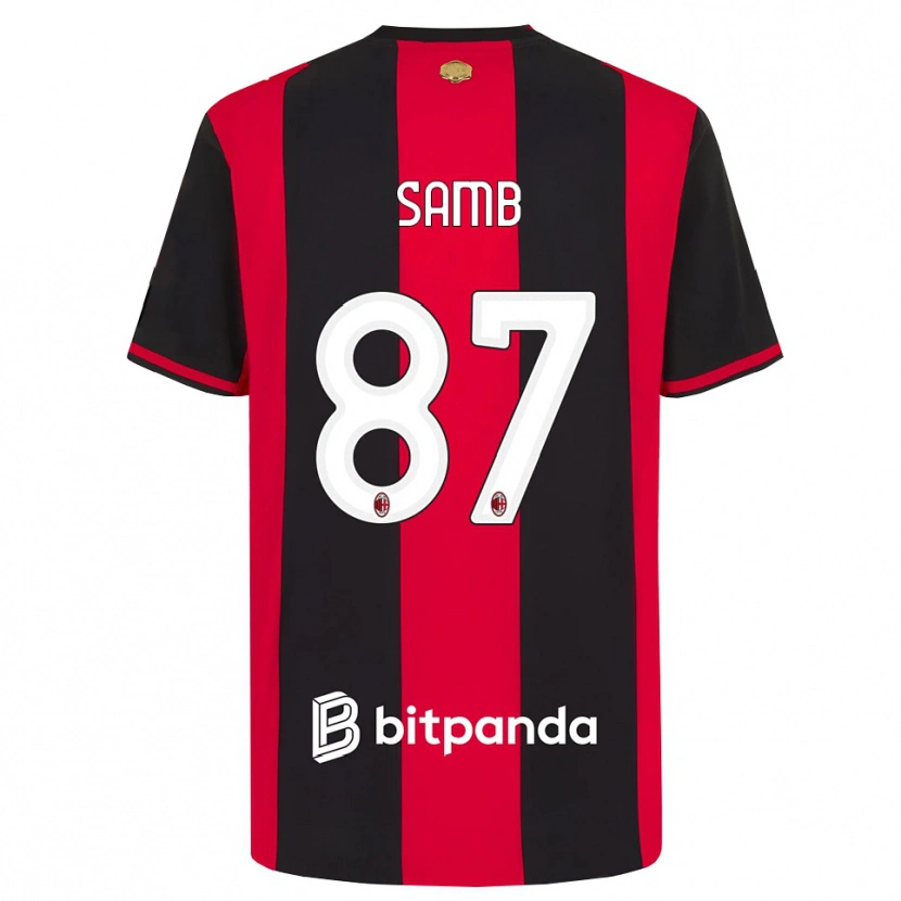 Danxen Kinder Ablaye Samb #87 Rot Schwarz Weiß Heimtrikot Trikot 2026/27 T-Shirt Österreich