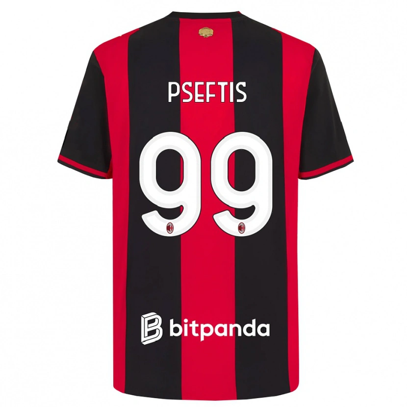 Danxen Kinder Fotios Pseftis #99 Rot Schwarz Weiß Heimtrikot Trikot 2026/27 T-Shirt Österreich
