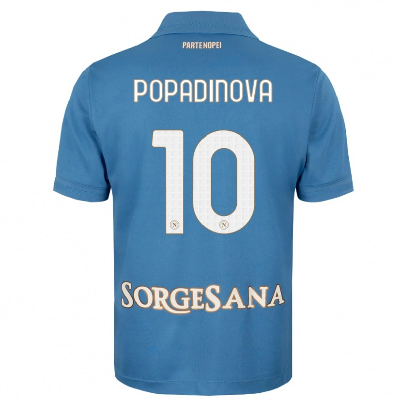 Danxen Kinder Evdokiya Popadinova #10 Nebelblau Weiß Heimtrikot Trikot 2026/27 T-Shirt Österreich