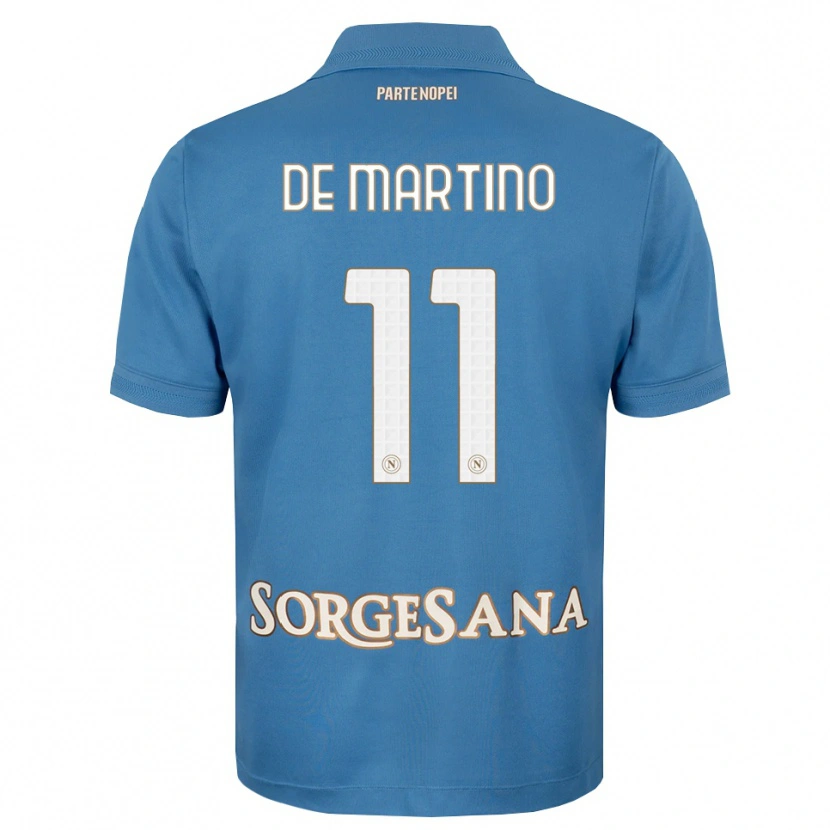 Danxen Kinder Giuseppe De Martino #11 Nebelblau Weiß Heimtrikot Trikot 2026/27 T-Shirt Österreich
