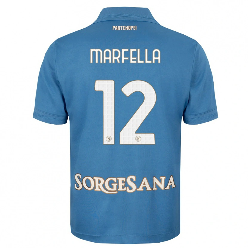 Danxen Kinder Davide Marfella #12 Nebelblau Weiß Heimtrikot Trikot 2026/27 T-Shirt Österreich