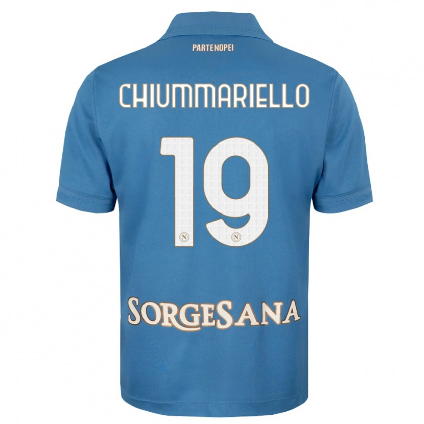 Danxen Kinder Andrea Chiummariello #19 Nebelblau Weiß Heimtrikot Trikot 2026/27 T-Shirt Österreich