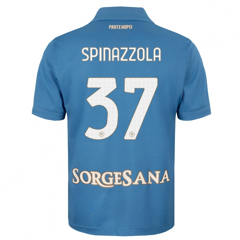 Danxen Kinder Leonardo Spinazzola #37 Nebelblau Weiß Heimtrikot Trikot 2026/27 T-Shirt Österreich