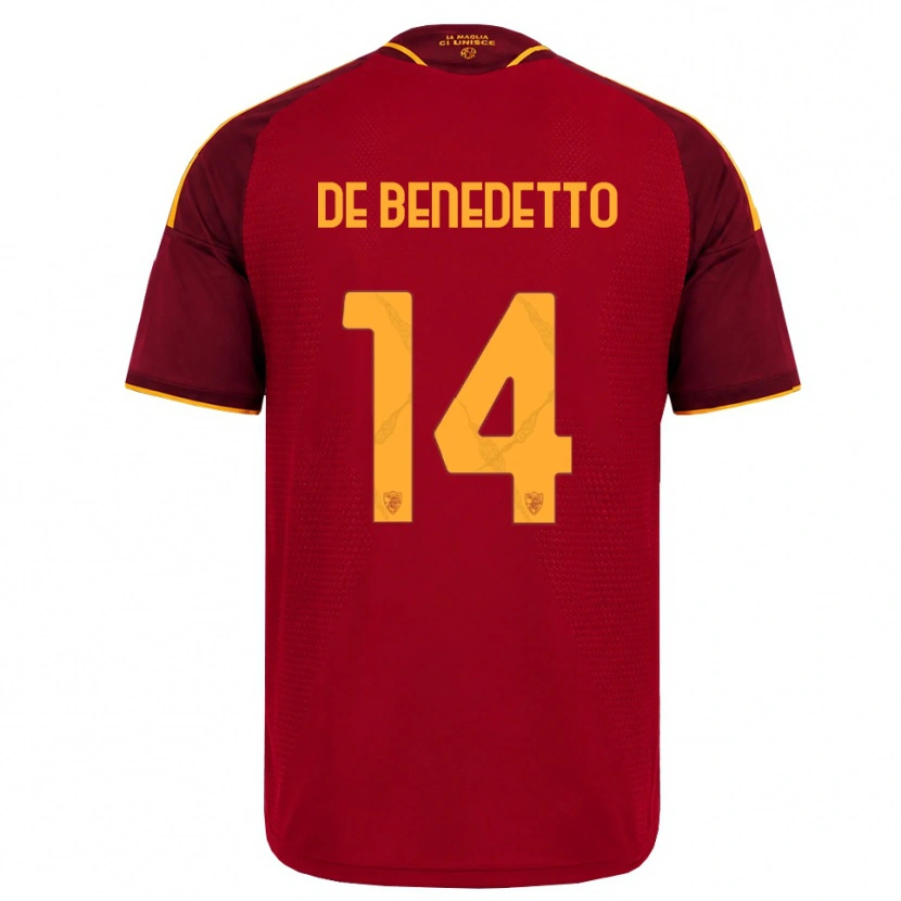 Danxen Kinder Lorenzo De Benedetto #14 Rot Gold Gelb Heimtrikot Trikot 2026/27 T-Shirt Österreich