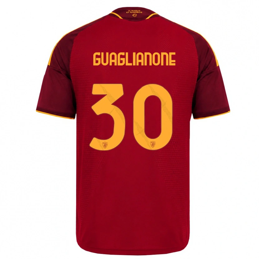 Danxen Kinder Mattia Guaglianone #30 Rot Gold Gelb Heimtrikot Trikot 2026/27 T-Shirt Österreich