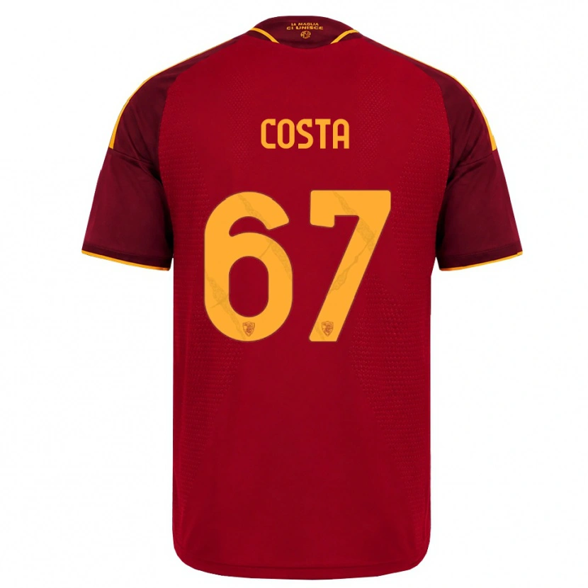 Danxen Kinder João Costa #67 Rot Gold Gelb Heimtrikot Trikot 2026/27 T-Shirt Österreich