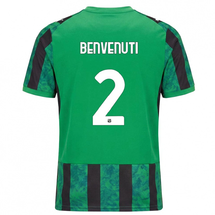 Danxen Kinder Giacomo Benvenuti #2 Grün Schwarz Weiß Heimtrikot Trikot 2026/27 T-Shirt Österreich