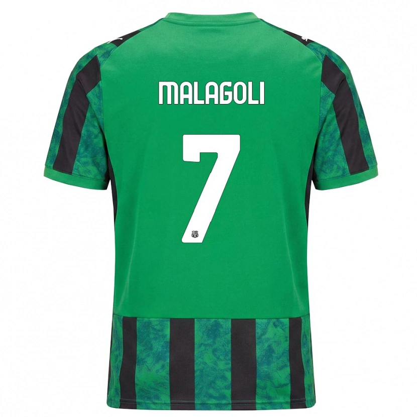 Danxen Kinder Mattia Malagoli #7 Grün Schwarz Weiß Heimtrikot Trikot 2026/27 T-Shirt Österreich