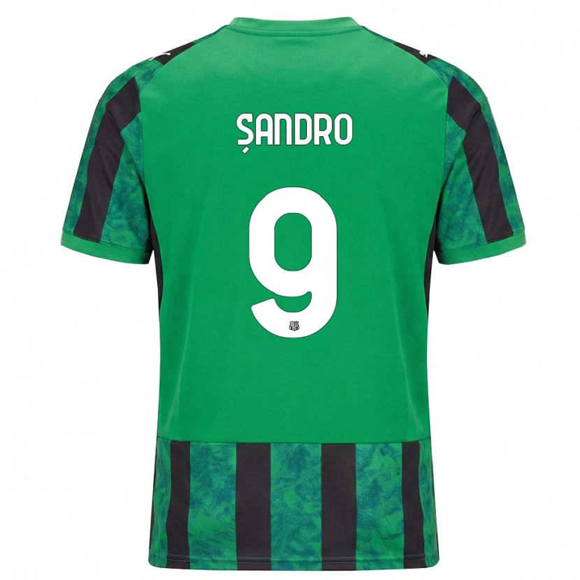 Danxen Kinder Denis Șandro #9 Grün Schwarz Weiß Heimtrikot Trikot 2026/27 T-Shirt Österreich