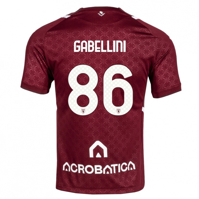 Danxen Kinder Tommaso Gabellini #86 Burgund Weiß Heimtrikot Trikot 2026/27 T-Shirt Österreich