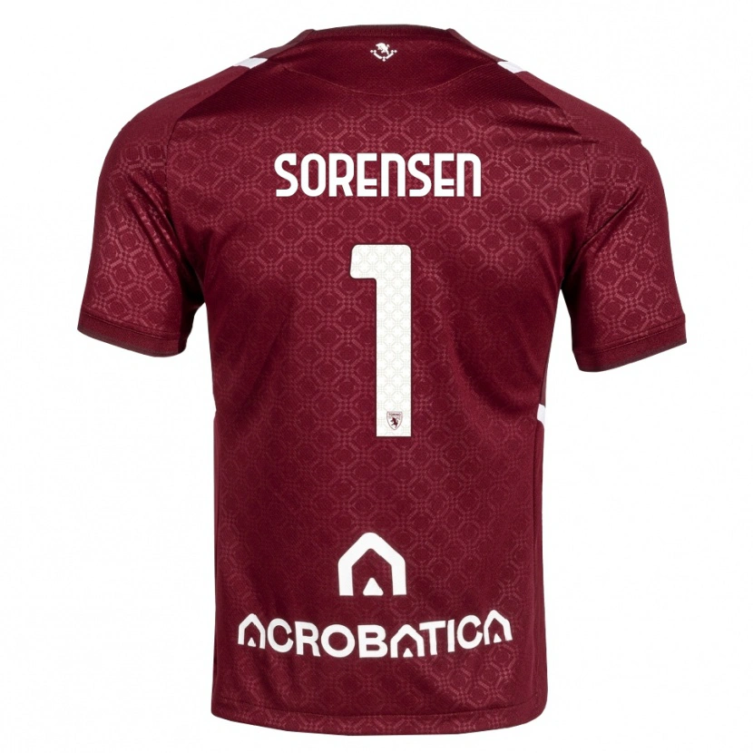 Danxen Kinder Ben Sørensen #1 Burgund Weiß Heimtrikot Trikot 2026/27 T-Shirt Österreich