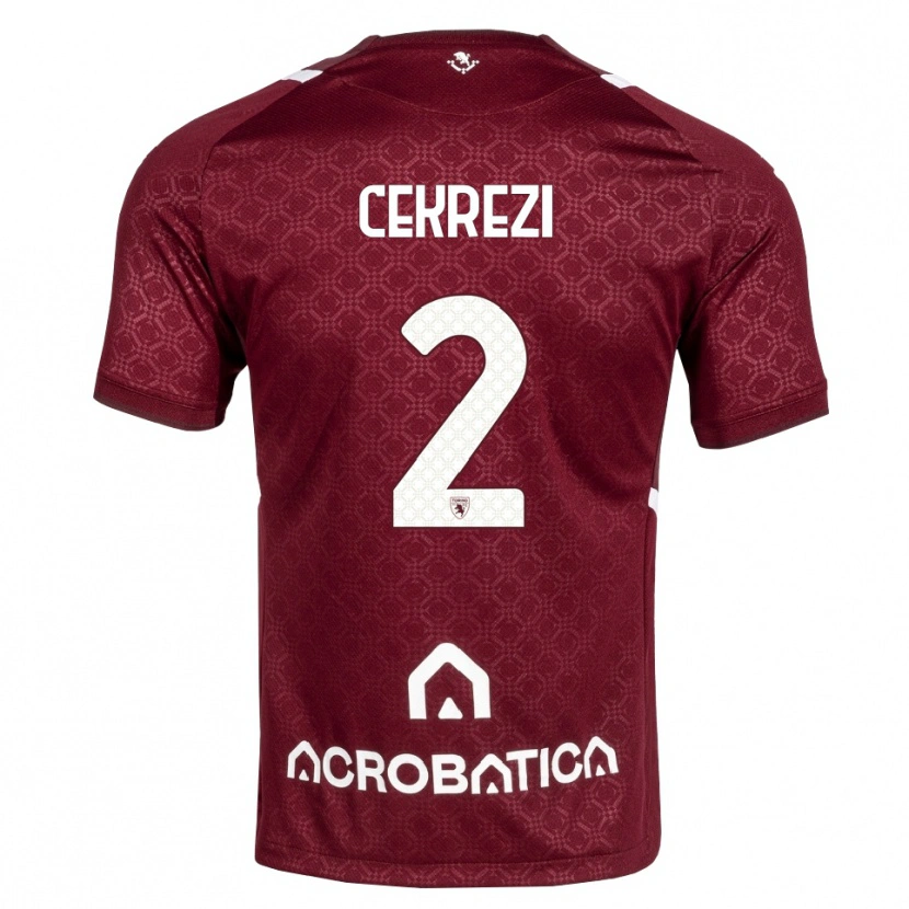 Danxen Kinder Lucas Cekrezi #2 Burgund Weiß Heimtrikot Trikot 2026/27 T-Shirt Österreich