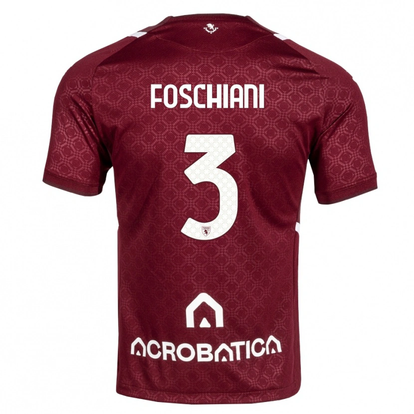 Danxen Kinder Francesco Foschiani #3 Burgund Weiß Heimtrikot Trikot 2026/27 T-Shirt Österreich
