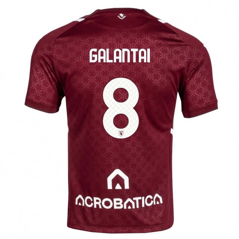 Danxen Kinder Tamás Galántai #8 Burgund Weiß Heimtrikot Trikot 2026/27 T-Shirt Österreich