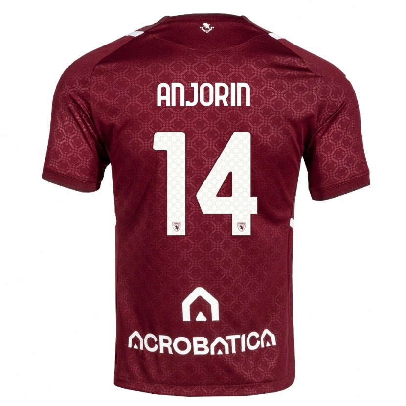 Danxen Kinder Tino Anjorin #14 Burgund Weiß Heimtrikot Trikot 2026/27 T-Shirt Österreich
