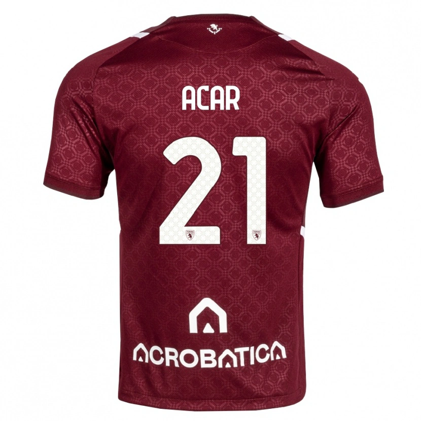 Danxen Kinder Emirhan Acar #21 Burgund Weiß Heimtrikot Trikot 2026/27 T-Shirt Österreich