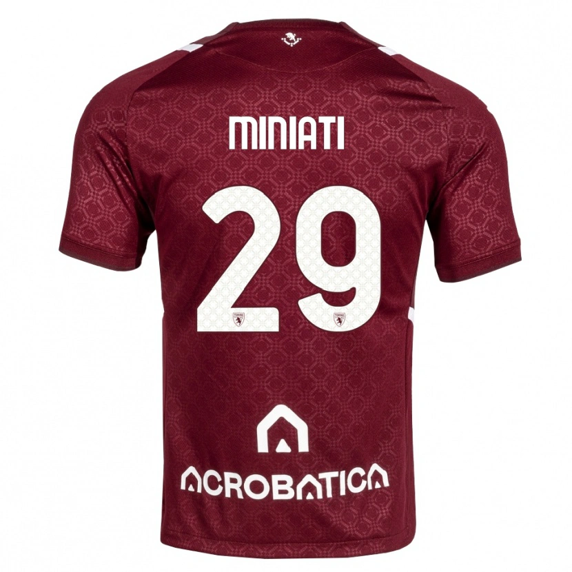 Danxen Kinder Elisa Miniati #29 Burgund Weiß Heimtrikot Trikot 2026/27 T-Shirt Österreich