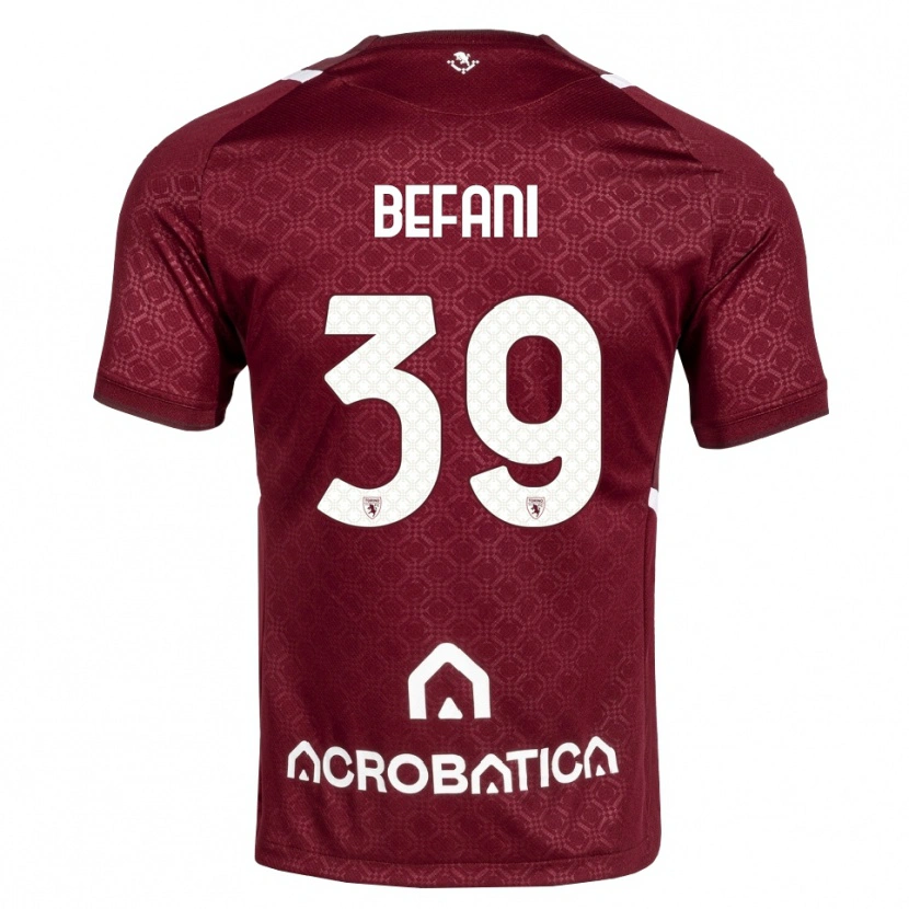 Danxen Kinder Haron Befani #39 Burgund Weiß Heimtrikot Trikot 2026/27 T-Shirt Österreich