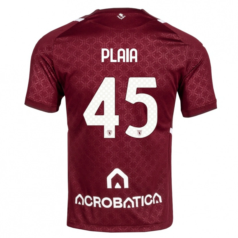 Danxen Kinder Francesco Plaia #45 Burgund Weiß Heimtrikot Trikot 2026/27 T-Shirt Österreich
