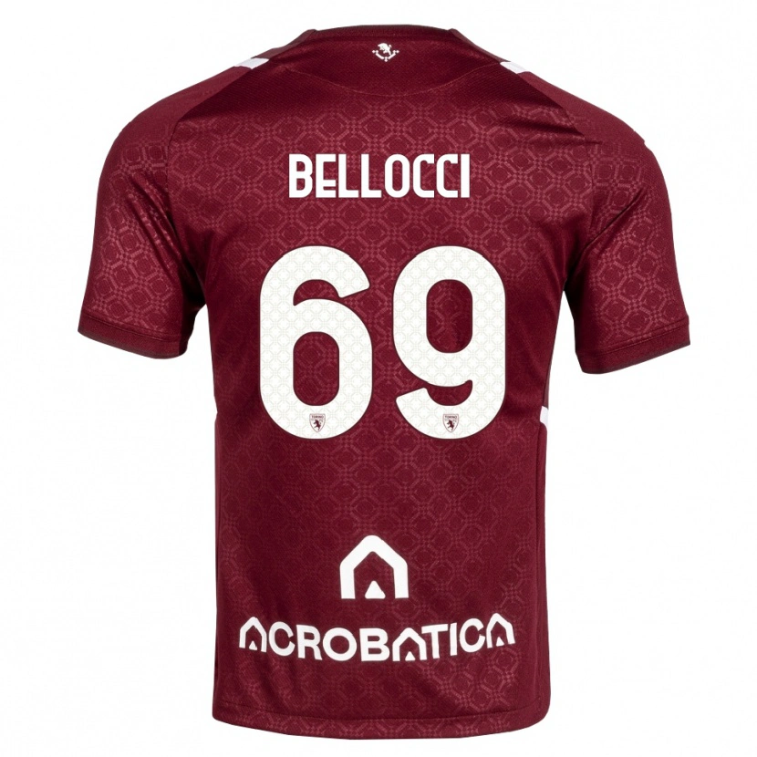 Danxen Kinder Andrea Bellocci #69 Burgund Weiß Heimtrikot Trikot 2026/27 T-Shirt Österreich