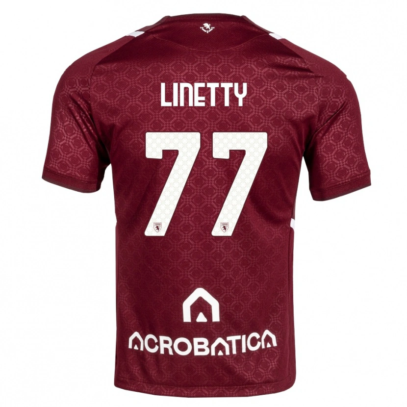 Danxen Kinder Karol Linetty #77 Burgund Weiß Heimtrikot Trikot 2026/27 T-Shirt Österreich