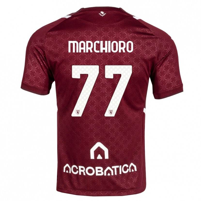 Danxen Kinder Raffaele Marchioro #77 Burgund Weiß Heimtrikot Trikot 2026/27 T-Shirt Österreich
