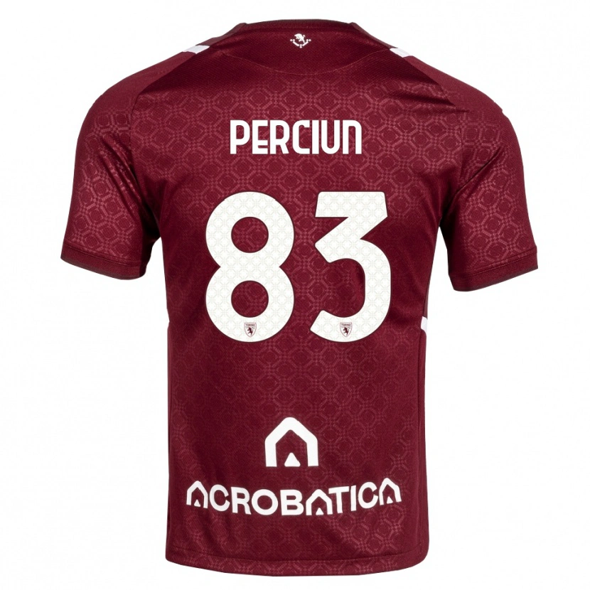 Danxen Kinder Sergiu Perciun #83 Burgund Weiß Heimtrikot Trikot 2026/27 T-Shirt Österreich