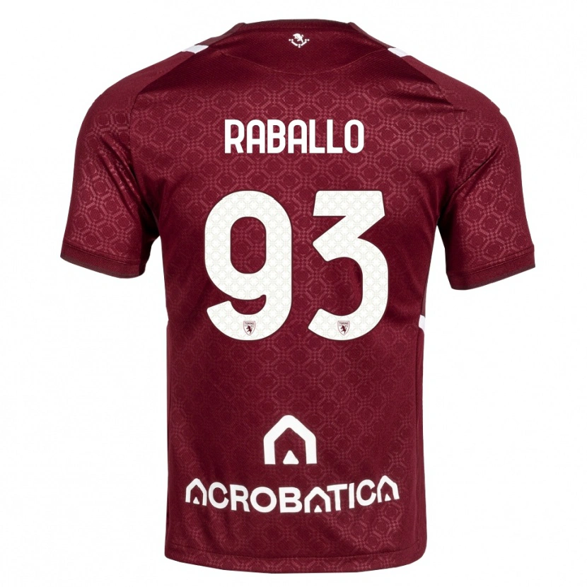 Danxen Kinder Alessio Raballo #93 Burgund Weiß Heimtrikot Trikot 2026/27 T-Shirt Österreich