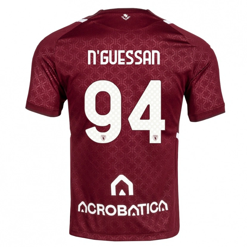 Danxen Kinder Ange Caumenan N'guessan #94 Burgund Weiß Heimtrikot Trikot 2026/27 T-Shirt Österreich
