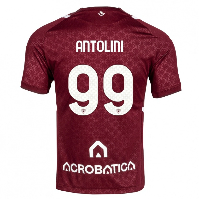 Danxen Kinder Jacopo Antolini #99 Burgund Weiß Heimtrikot Trikot 2026/27 T-Shirt Österreich