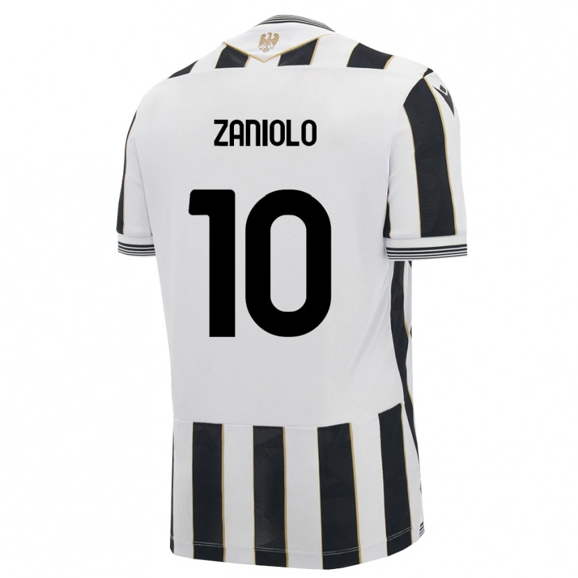 Danxen Kinder Nicolò Zaniolo #10 Schwarz Weiß Pink Heimtrikot Trikot 2026/27 T-Shirt Österreich
