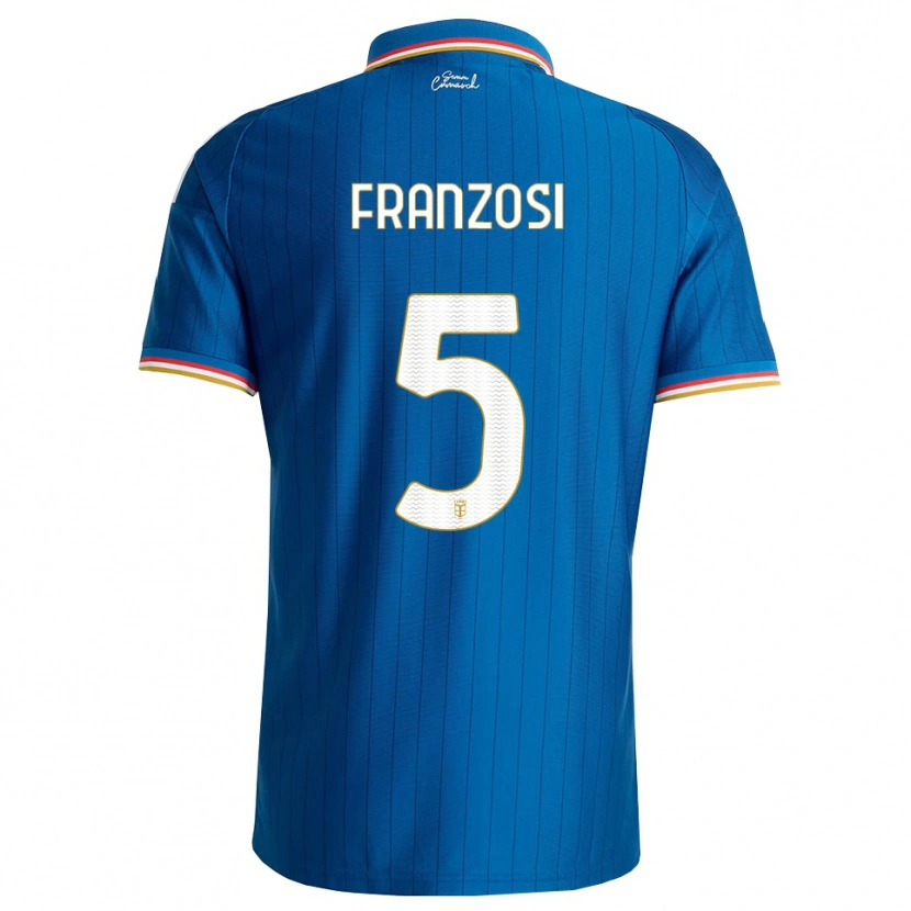 Danxen Kinder Edoardo Franzosi #5 Blau Weiß Rot Heimtrikot Trikot 2026/27 T-Shirt Österreich