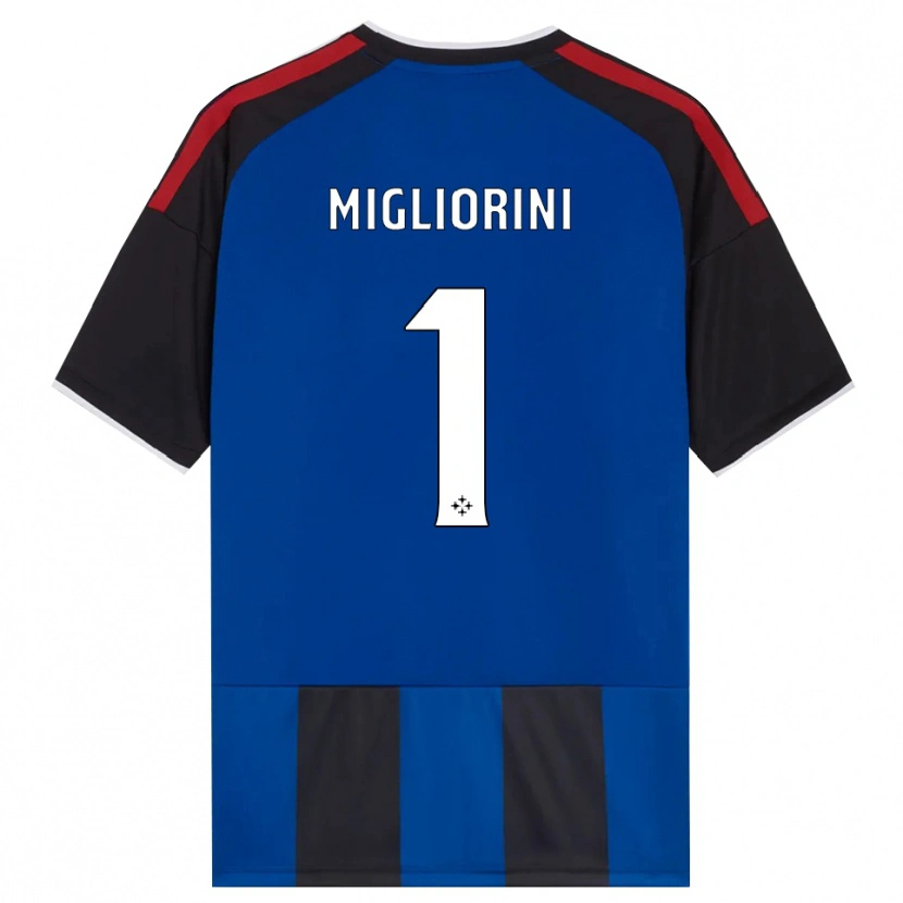 Danxen Kinder Niccolò Migliorini #1 Schwarz Rot Weiß Blau Heimtrikot Trikot 2026/27 T-Shirt Österreich