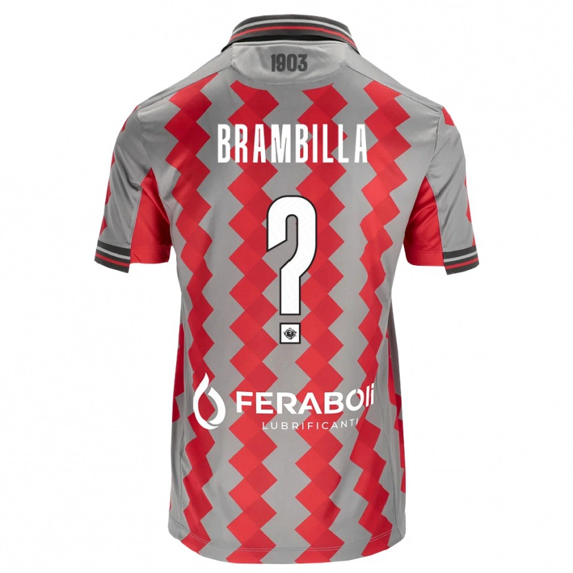 Danxen Kinder Alessio Brambilla #0 Grau Rot Weiß Heimtrikot Trikot 2026/27 T-Shirt Österreich
