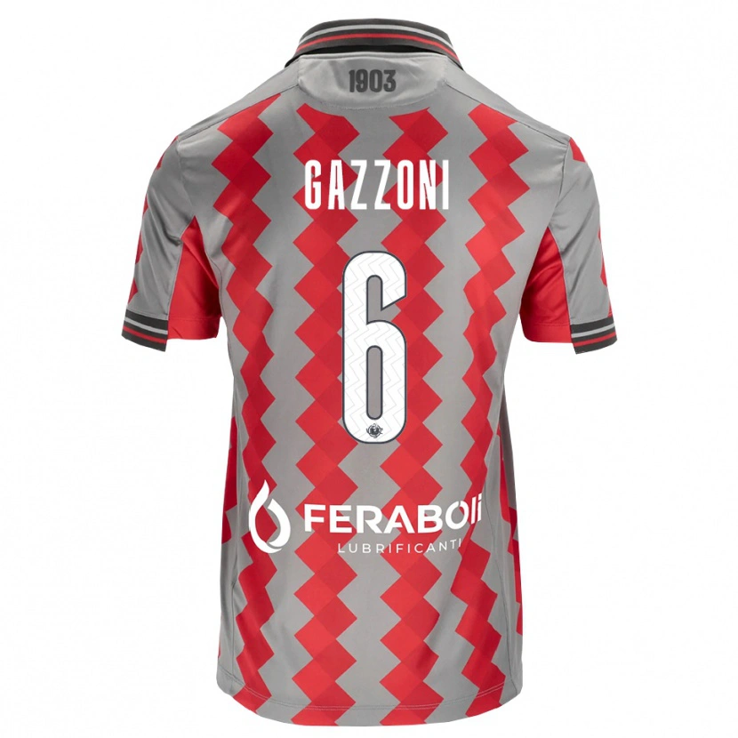 Danxen Kinder Matteo Gazzoni #6 Grau Rot Weiß Heimtrikot Trikot 2026/27 T-Shirt Österreich