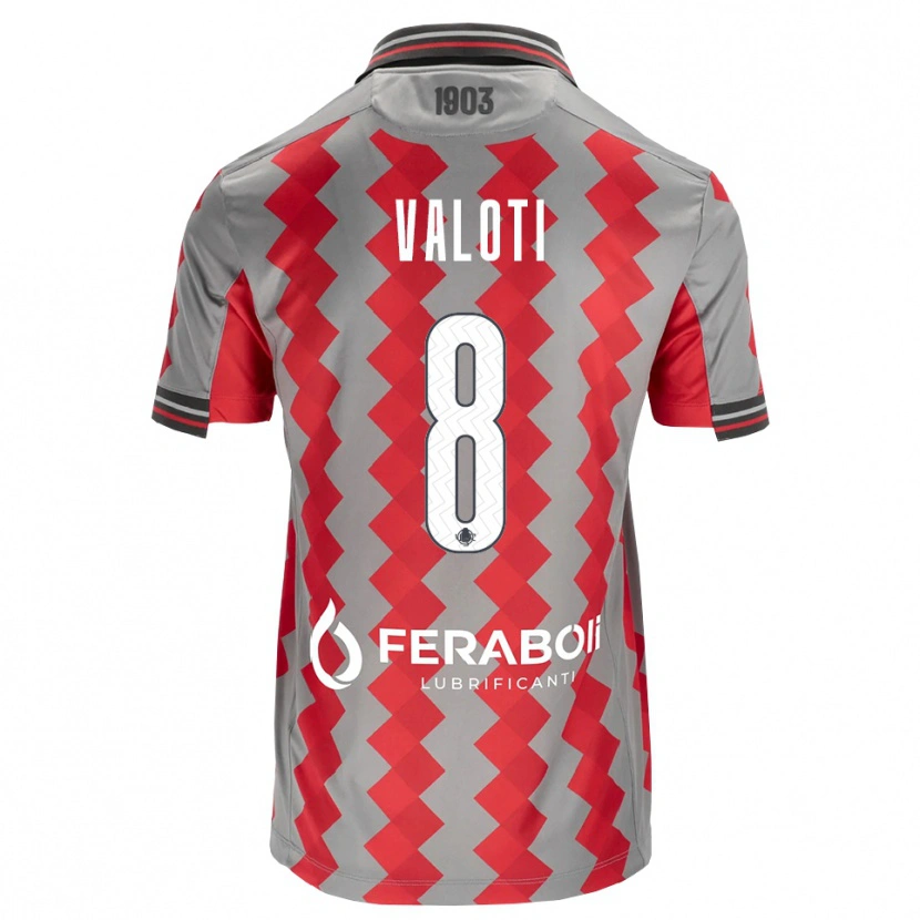Danxen Kinder Mattia Valoti #8 Grau Rot Weiß Heimtrikot Trikot 2026/27 T-Shirt Österreich