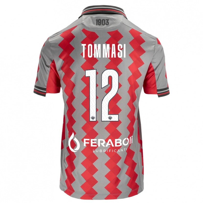 Danxen Kinder Francesco Tommasi #12 Grau Rot Weiß Heimtrikot Trikot 2026/27 T-Shirt Österreich