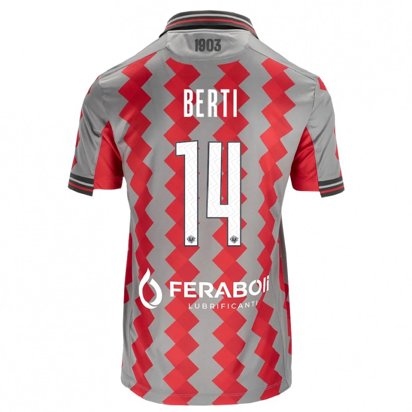 Danxen Kinder Tommaso Berti #14 Grau Rot Weiß Heimtrikot Trikot 2026/27 T-Shirt Österreich