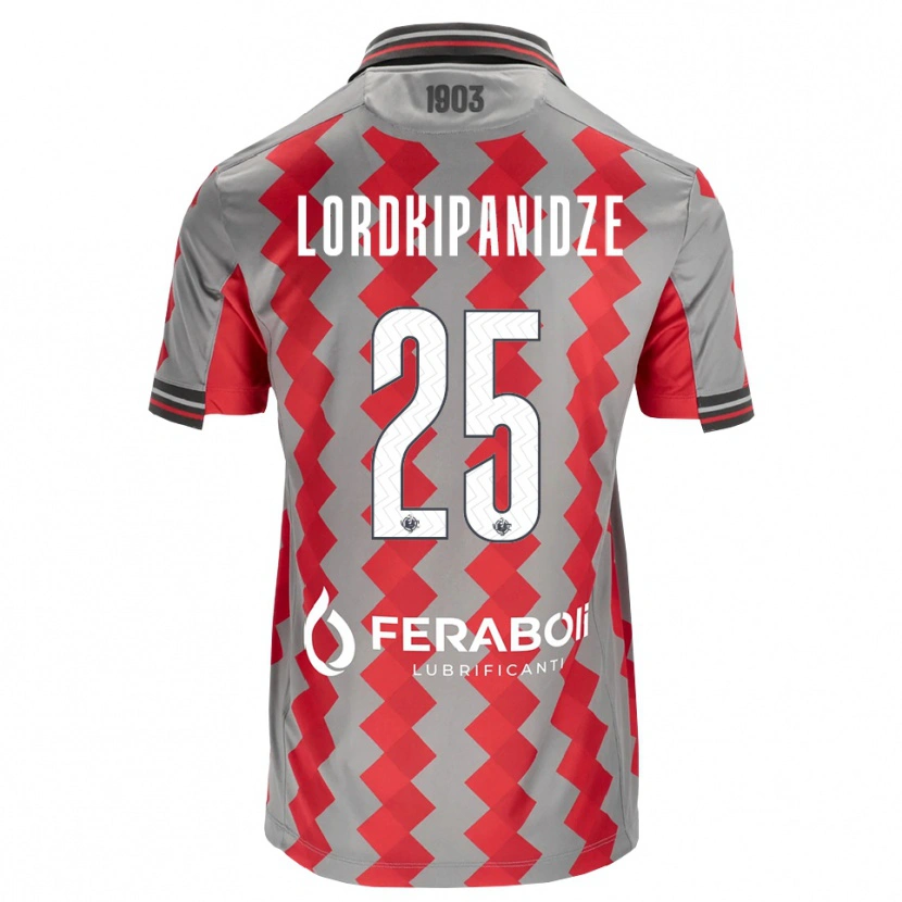 Danxen Kinder Dachi Lordkipanidze #25 Grau Rot Weiß Heimtrikot Trikot 2026/27 T-Shirt Österreich