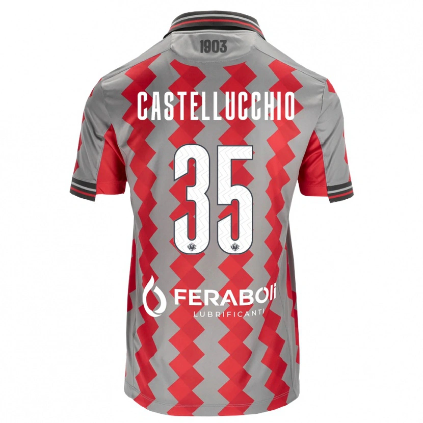 Danxen Kinder Gabriele Castellucchio #35 Grau Rot Weiß Heimtrikot Trikot 2026/27 T-Shirt Österreich