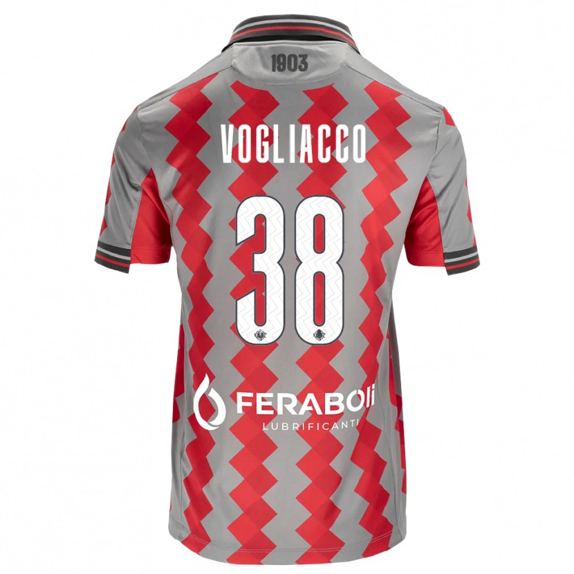 Danxen Kinder Alessandro Vogliacco #38 Grau Rot Weiß Heimtrikot Trikot 2026/27 T-Shirt Österreich