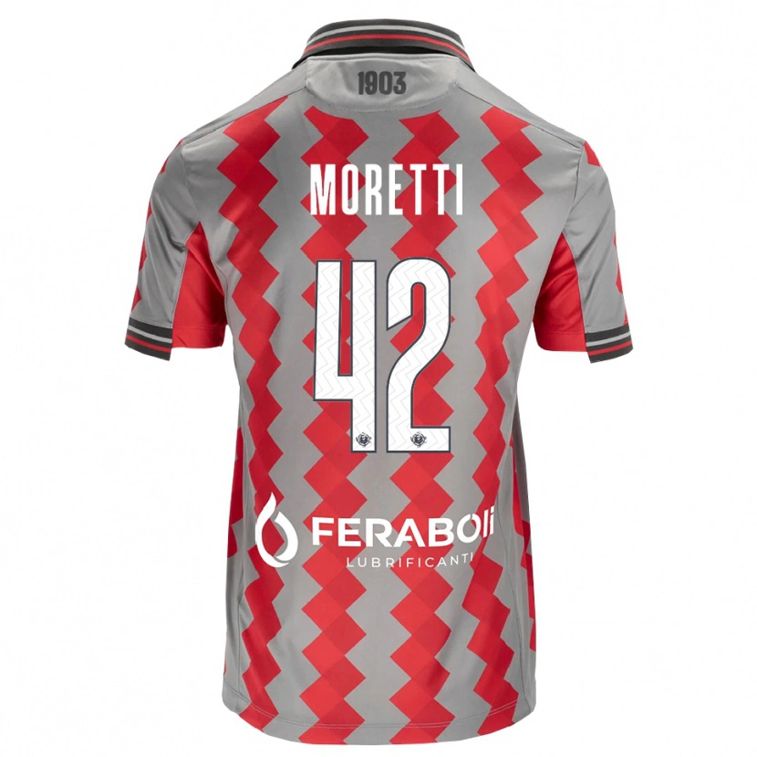 Danxen Kinder Lorenzo Moretti #42 Grau Rot Weiß Heimtrikot Trikot 2026/27 T-Shirt Österreich