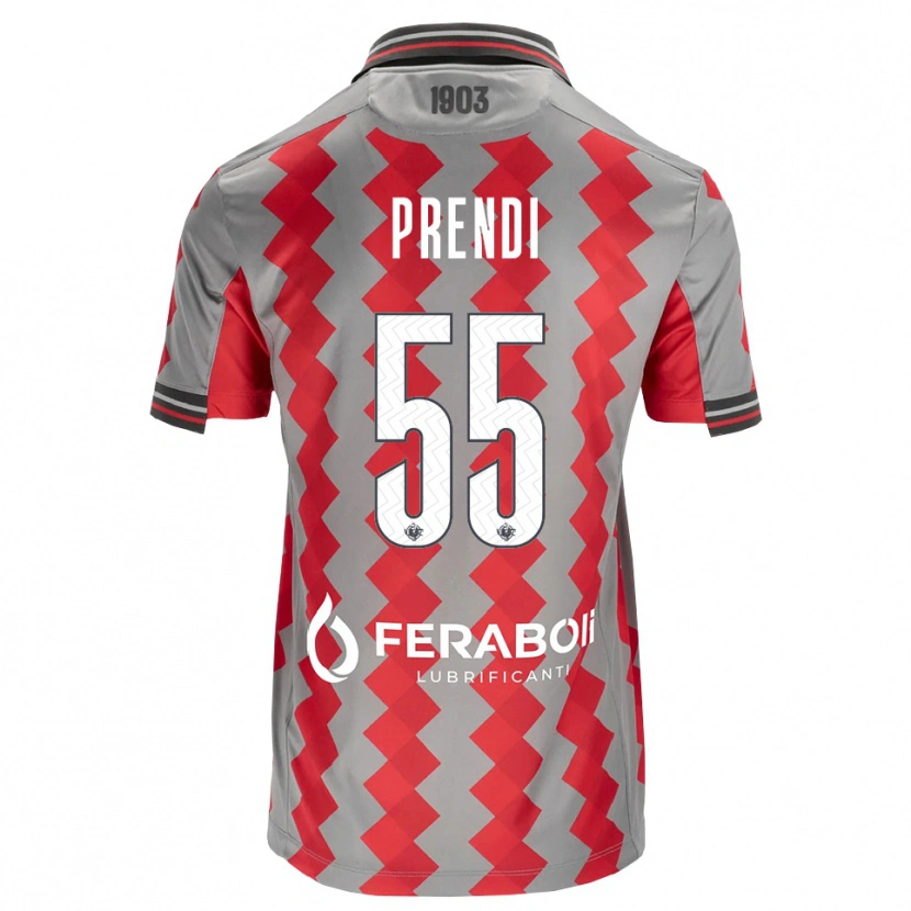 Danxen Kinder Denis Prendi #55 Grau Rot Weiß Heimtrikot Trikot 2026/27 T-Shirt Österreich