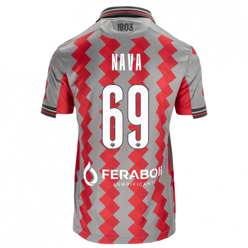 Danxen Kinder Lapo Nava #69 Grau Rot Weiß Heimtrikot Trikot 2026/27 T-Shirt Österreich